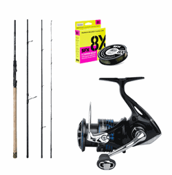 Okuma Epixor Spin TRAVEL 9,2 fod -7/24 gr + Shimano NEXAVE FI 2500 + Fletline